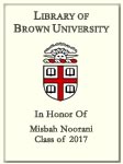 Misbah Noorani, Class of 2017