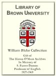 Customized digital bookplate for Haven O'More Archives to the Blake Collection