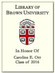 Caroline E. Orr, Class of 2016