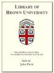 Customized digital bookplate for John Peck to the Harris Collection