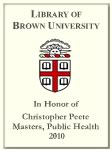 Christopher Peete, Masters in Public Health, 2010