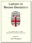 Customized digital bookplate for Tom Pomplun to the Harris Collection