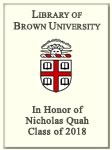 Nicholas Quah, Class of 2018