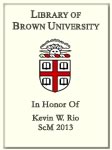 Kevin W. Rio, ScM 2013