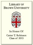 Carter T. Robinson, Class of 2015