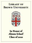 Abram Scharf, Class of 2020