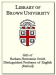 Customized digital bookplate for Professor Barbara Herrnstein Smith