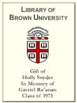 Customized digital bookplate for Holly Snyder, In Memory of Gavriel Ra'anan, Class of 1975