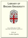Customized digital bookplate for Luther Spoehr to the Harris Collection