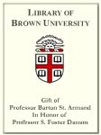 Customized digital bookplate for Professor Barton St. Armand in Honor of Professor S. Foster Damon