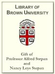Customized digital bookplate for Professor Alfred Stepan and Nancy Leys Stepan