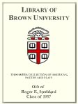 Customized digital bookplate for Roger E. Stoddard '57 to the Harris Collection