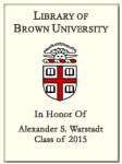 Alexander S. Warstadt, Class of 2015