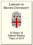 Gabriel Weedon, Class of 2019