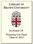Francesca Lee Zetar, Class of 2012
