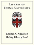 Charles A. Anderson PhD '65 Library Fund