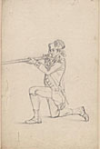 one of 15 original unsigned pencil and ink drawings, attr. to Loutherbourg