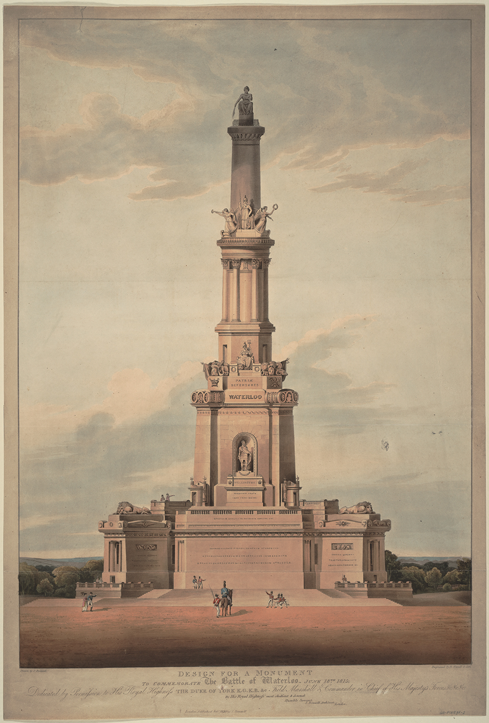 Design for a monument to commemorate the Battle of Waterloo