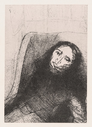 "DES ESSEINTES. Frontispice hors texte pour le livre de J.K. Huysmans  À Rebours" by Odilon Redon
