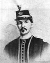 Rush Hawkins in the uniform of a Hawkins Zouave