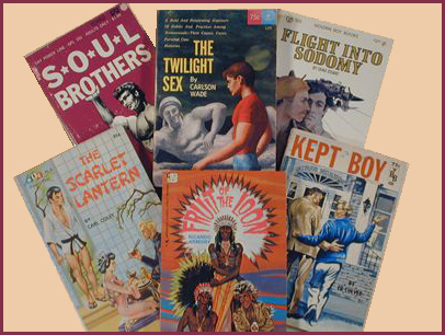 "Selection of Gay Pulp Fiction Covers"