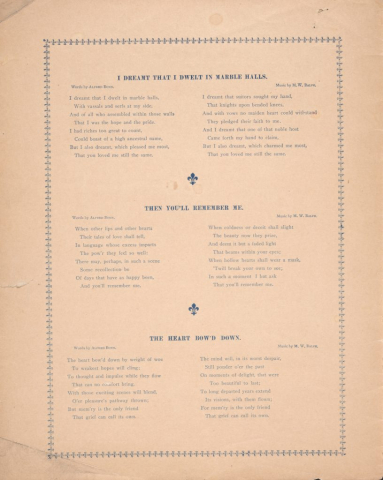 I Dreamt that I Dwelt in Marble Halls