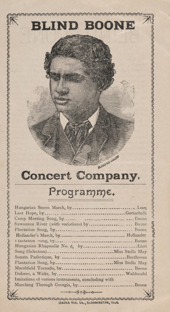 Blind Boone Concert Company Programme