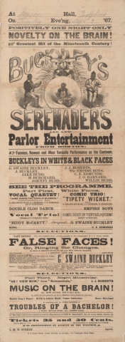Buckley's Serenaders Parlor Entertainment broadside