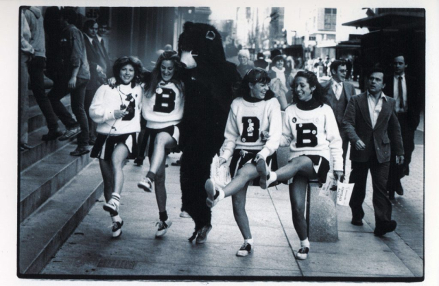 Bruno and cheerleaders
