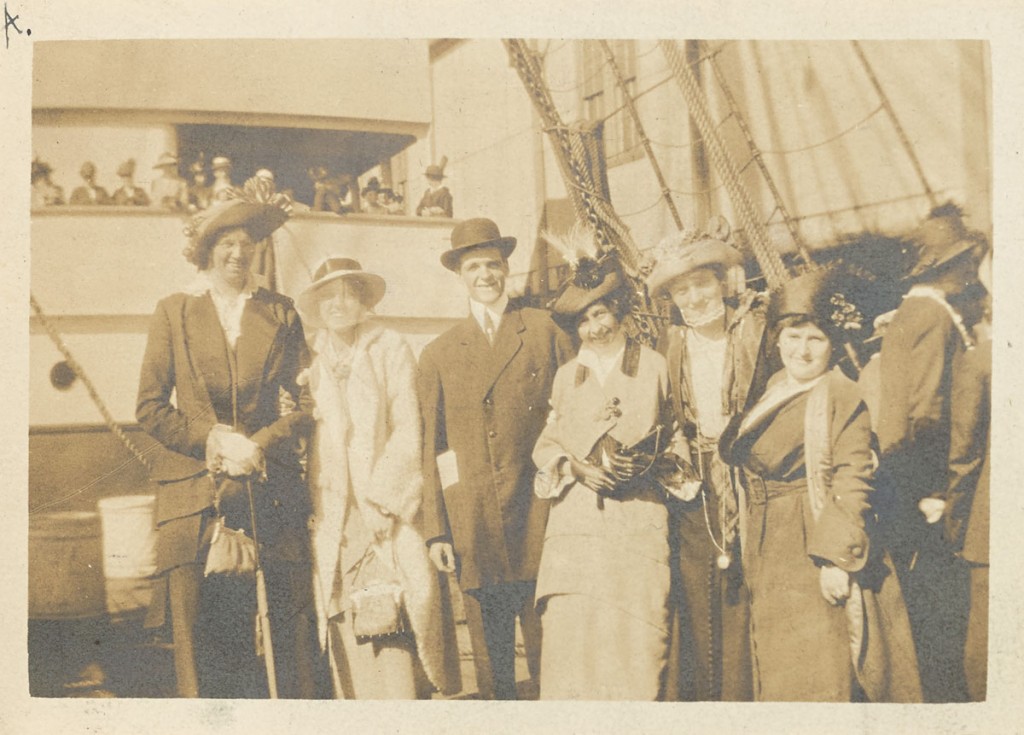 Bunch that saw us sail, June 20, 1914.