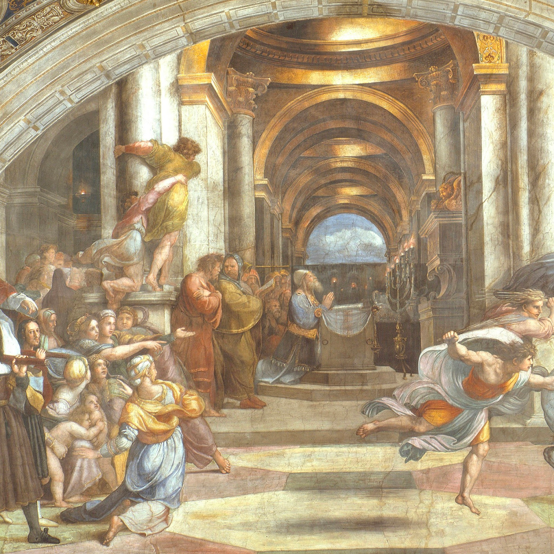 a fresco of some biblical-era individuals