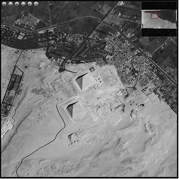Detail from aerial photographs of Egypt from U2 mission B8649, 1959
