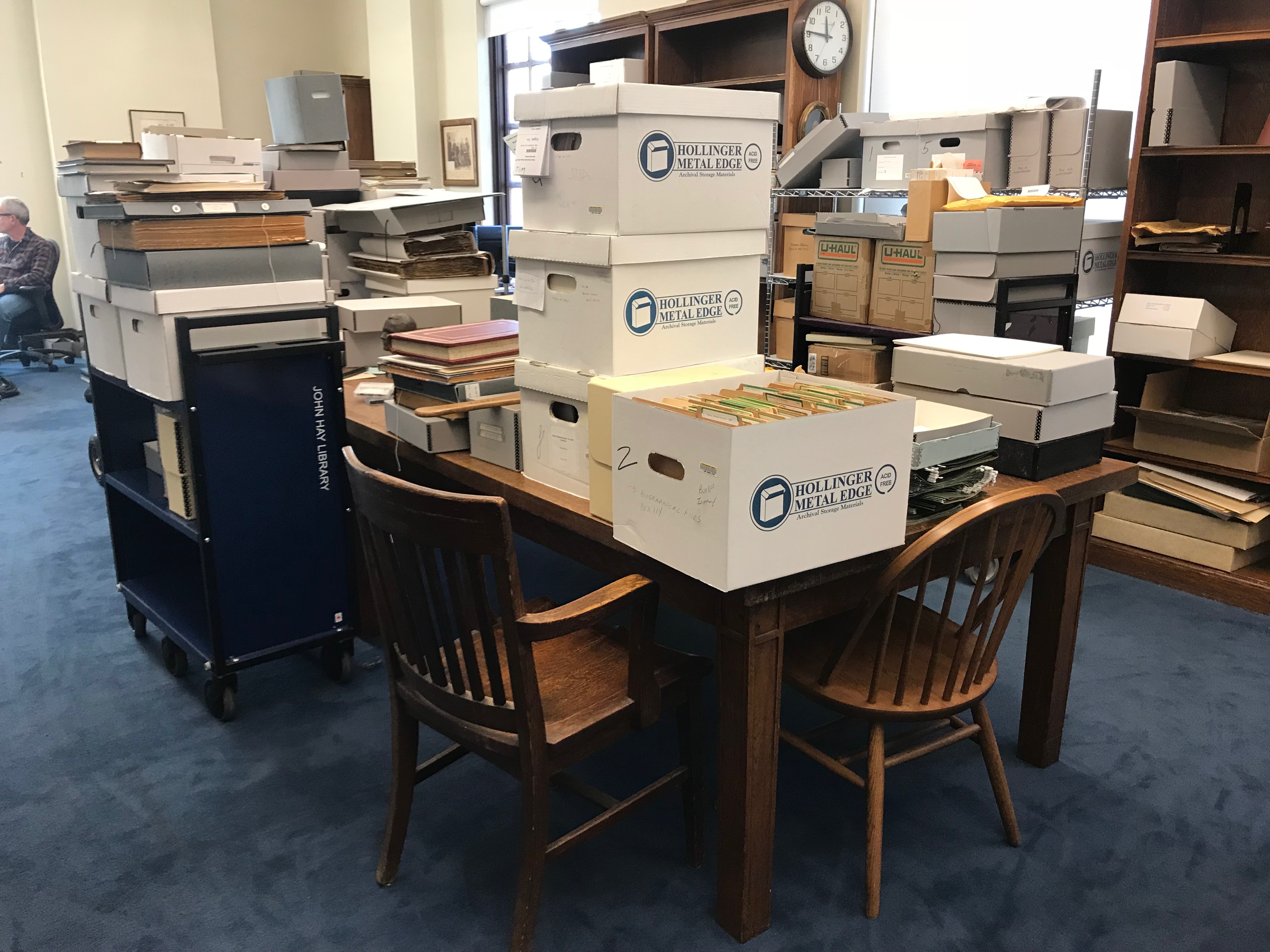 Boxes with archival records