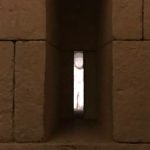 view of an artifact through a narrow opening