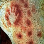 hand print on stone