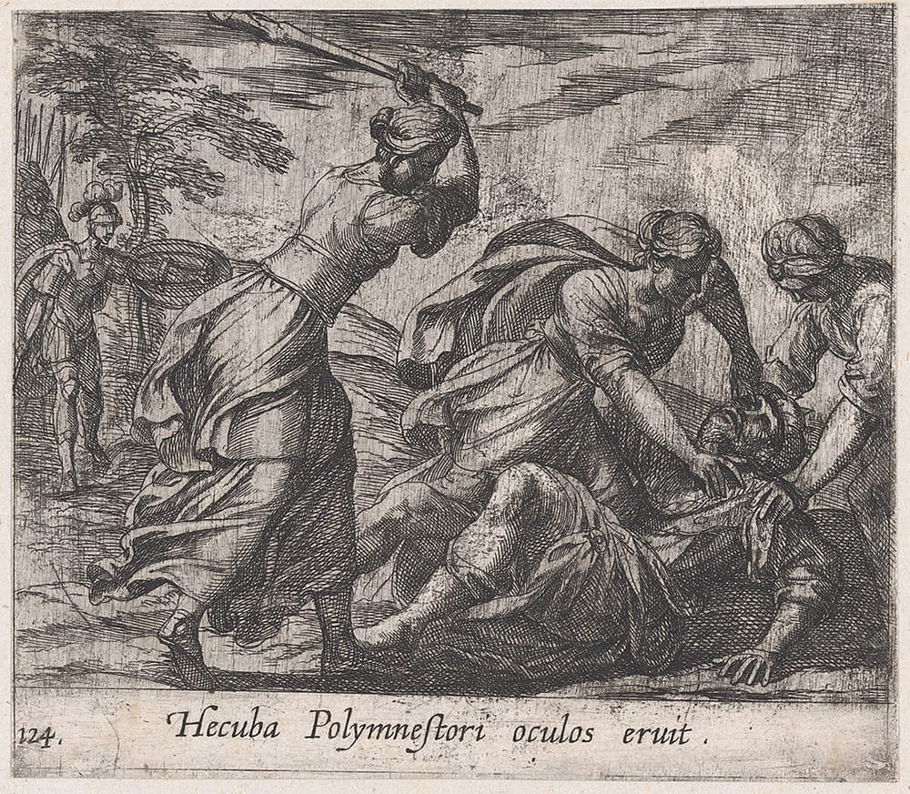 Hecuba and the Trojan women murdering Polymestor