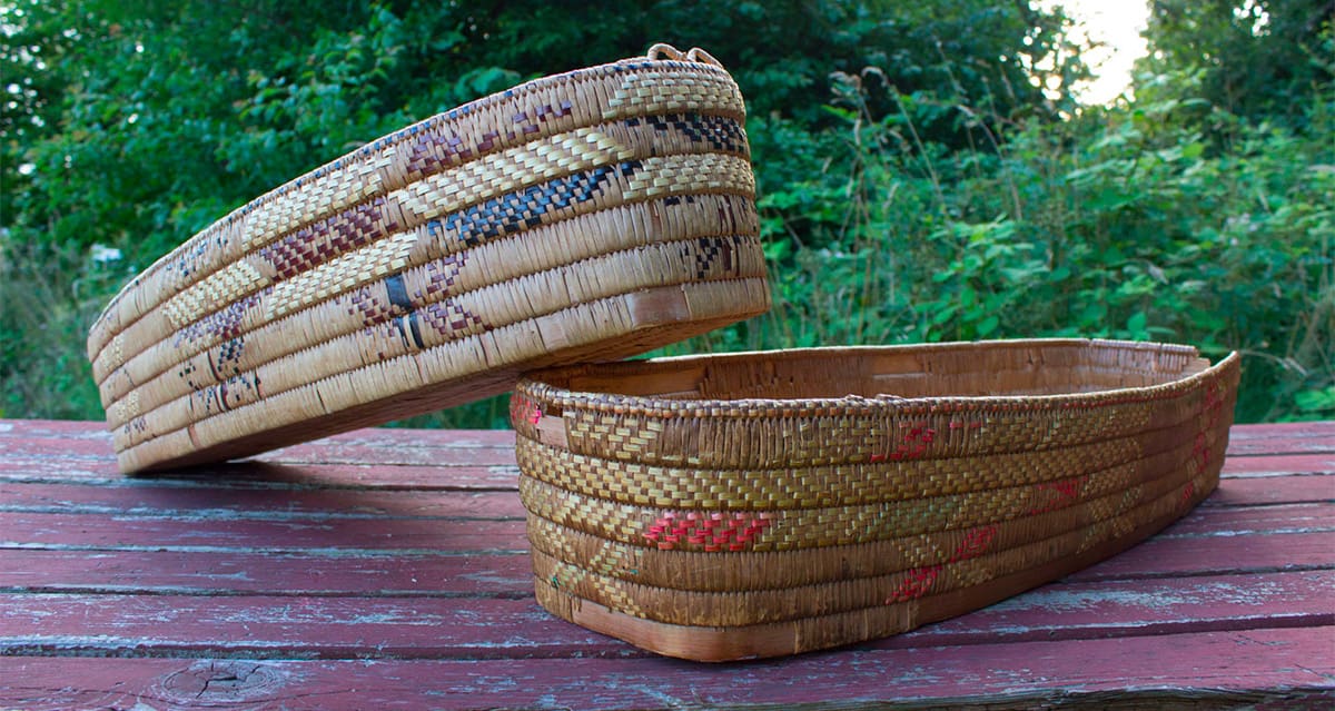 baby baskets displayed on a table