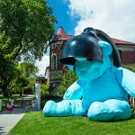 Sculpture of 'Lamp/Bear', located on Brown Campus