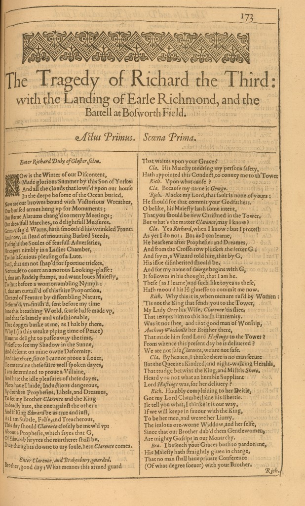 Shakespeare First Folio