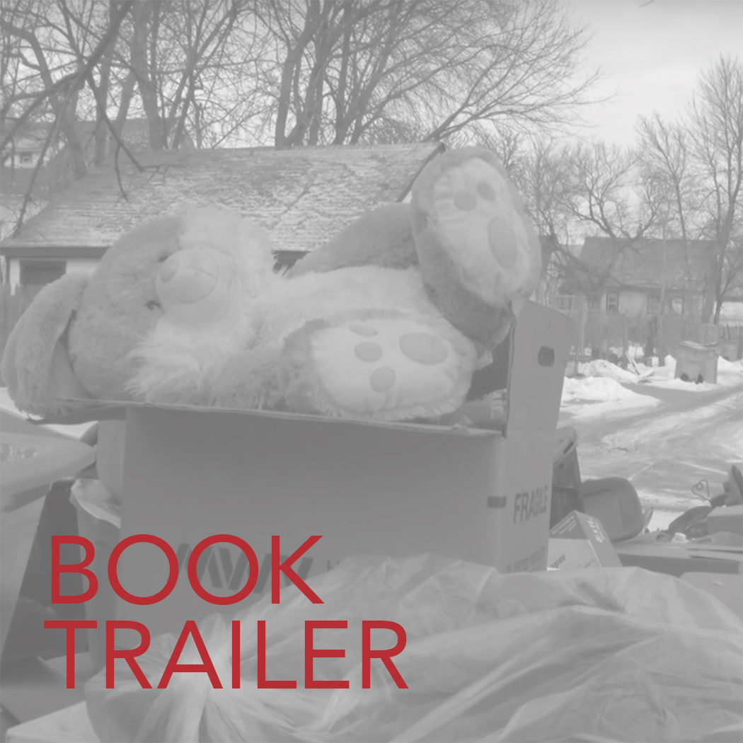 Book Trailer - black and white photograph of a discarded toy