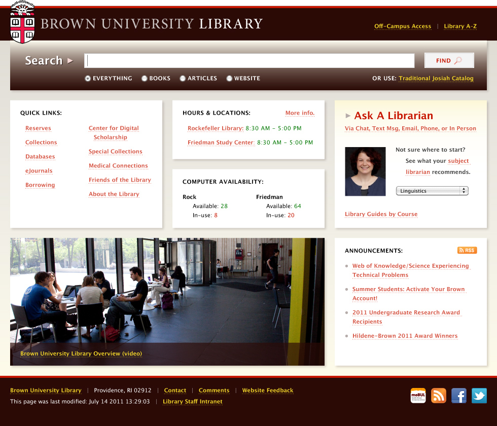 Brwon Library BULmockup_BT_v7 : Brown University Library Brown University Library News