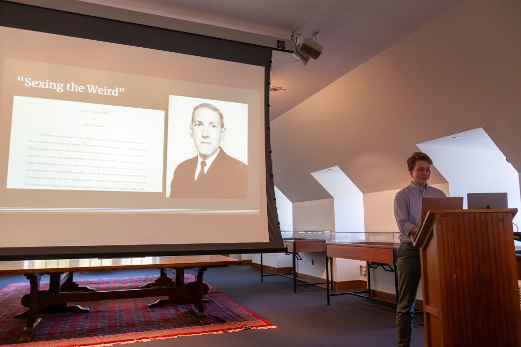 Finch and a projection of HP Lovecraft