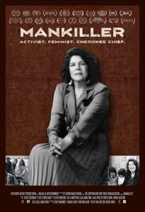 Mankiller movie poster featuring photo of Wilma Mankiller