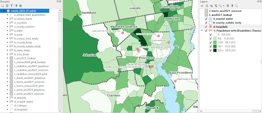 The OSSDB in QGIS