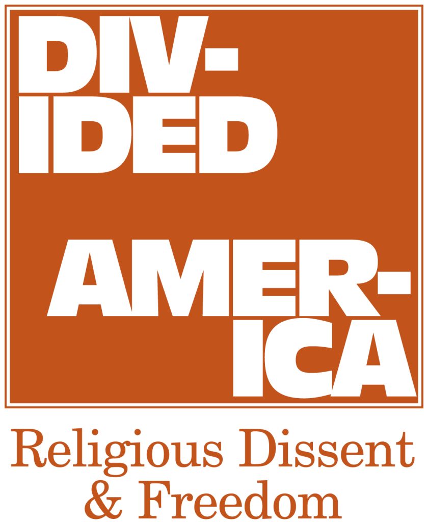 typographic logo for Divided America: Religious Dissent & Freedom exhibition