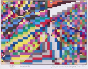 Ma[e]stro Miró y discípulo Fer. Glifotronic Series, 54/1. Barcelona 1996.