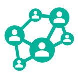 Decorative image of network of person icons