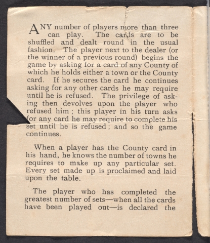 Rules for the Game of the Counties of England