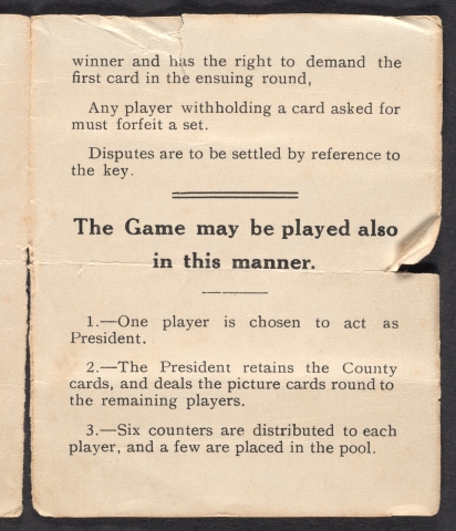 Rules for the Game of the Counties of England