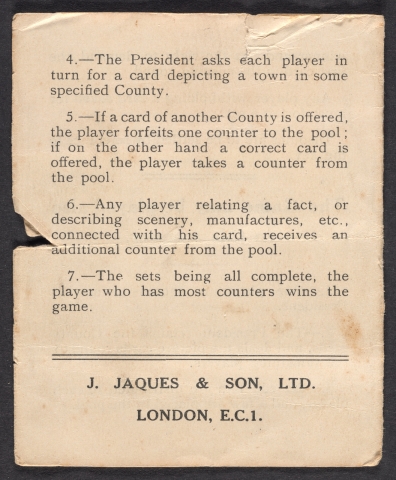 Rules for the Game of the Counties of England